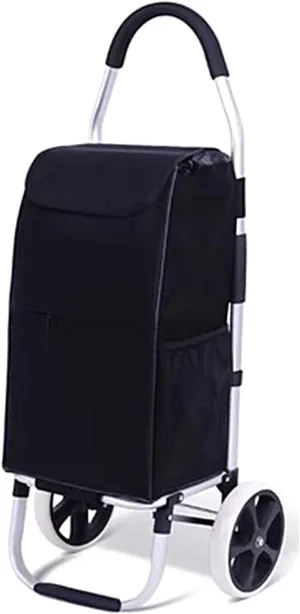 DELURA Shopping Cart, Shopping Cart with Wheels, Large Capacity Utility Cart for Laundry, Shopping, Grocery, Luggage (Color : B)
