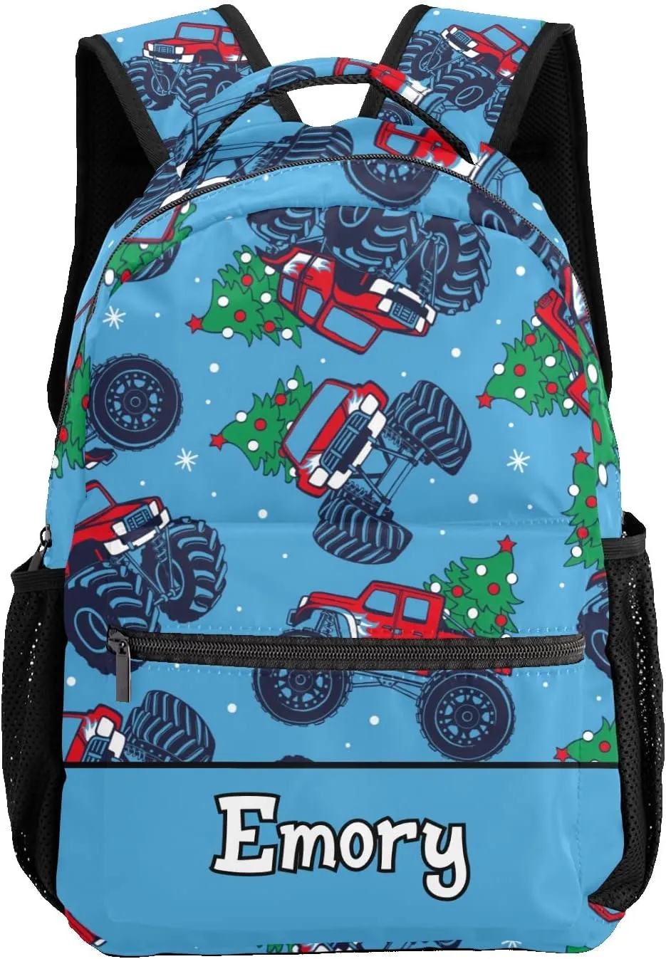 Deven Monster Truck Tree Personalized Kids for Boy/Girl Teen School Backpack Travel Daypack Bag