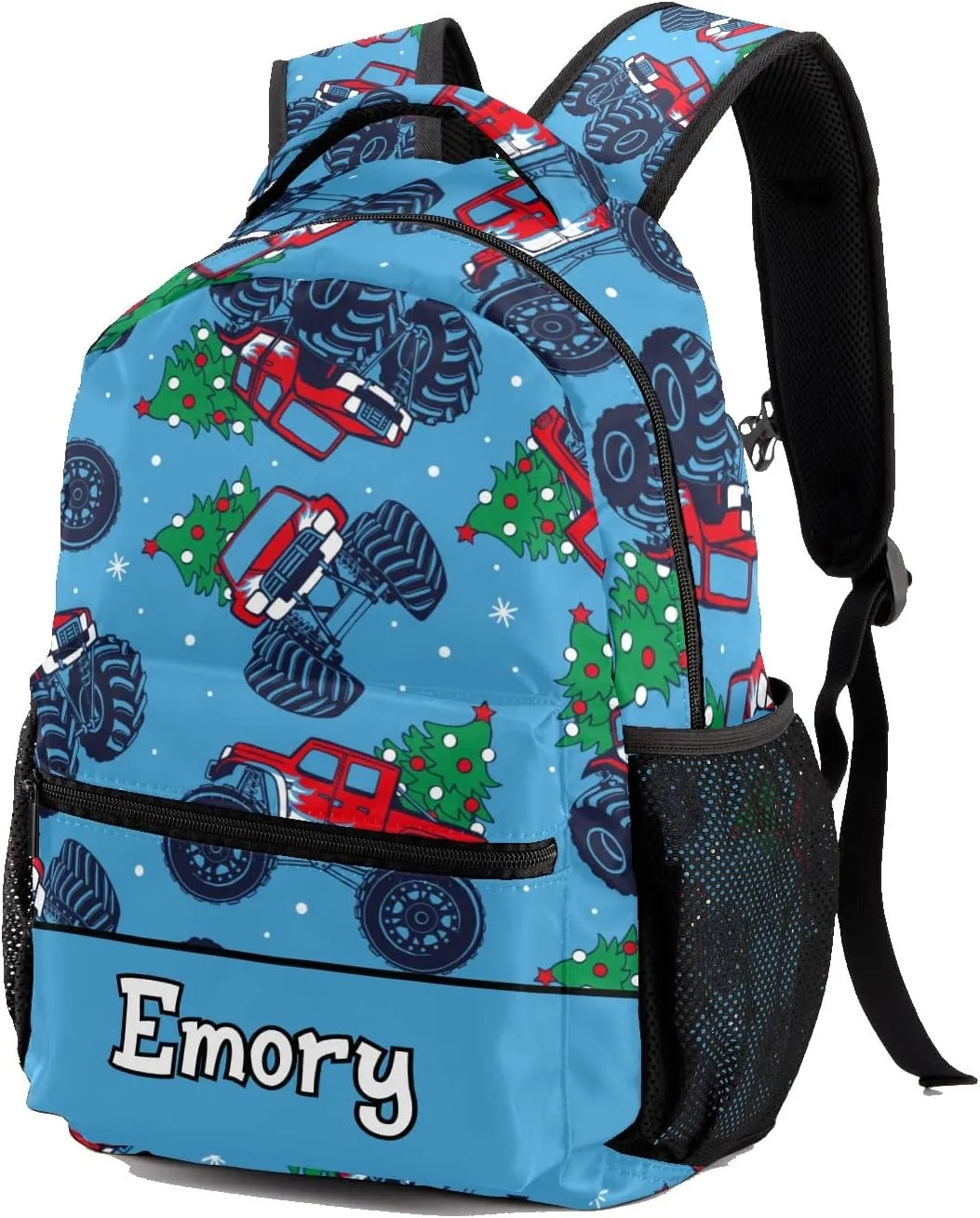 Deven Monster Truck Tree Personalized Kids for Boy/Girl Teen School Backpack Travel Daypack Bag