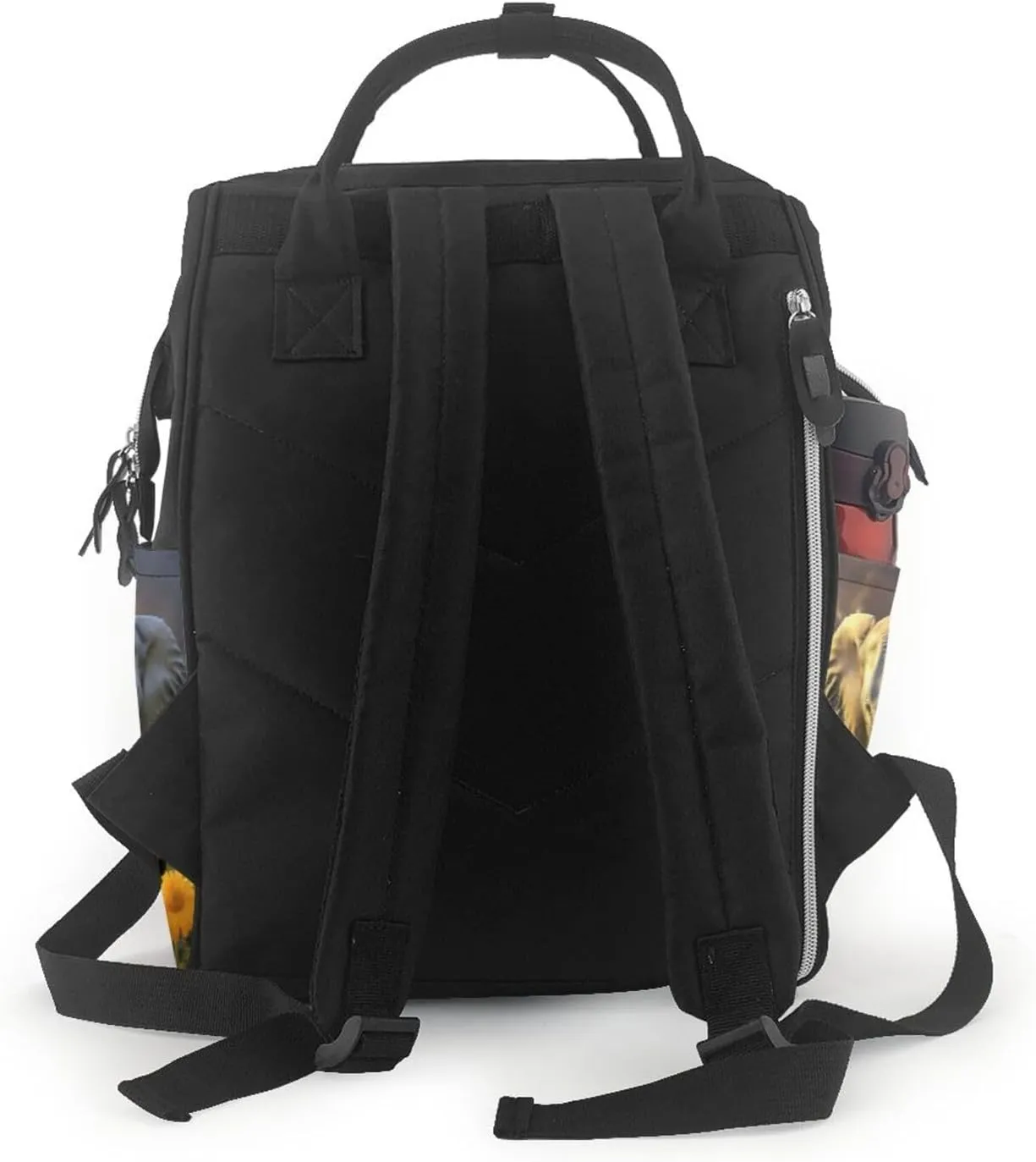 Diaper Bag Backpack Elephant with sunflower Nappy Backpack Maternity Baby Nappy Bag Changing Bags for Travel