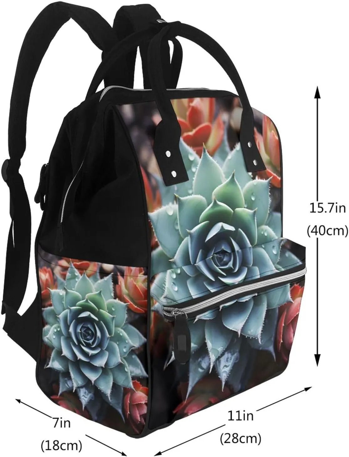 Diaper Bag Backpack Succulent Plant Nappy Backpack Maternity Baby Nappy Bag Changing Bags for Travel