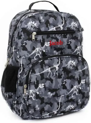 DIBSIES Personalized Adventure Collection Backpack (Camo Dinosaur)