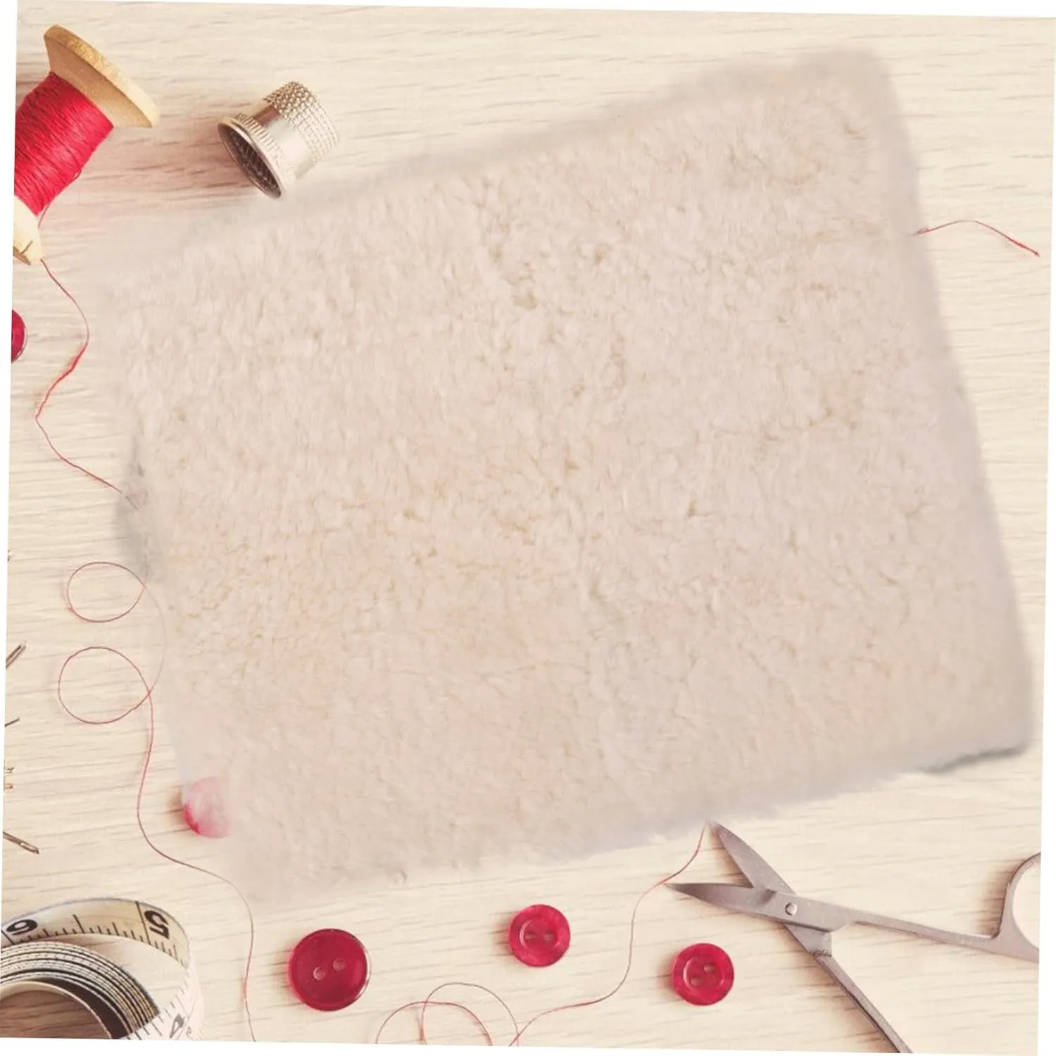 DIYEAH Versatile Warmth: Artificial Wool Padding Quilted Fabric Faux Wool Insole Kneepad Fabric Patchwork