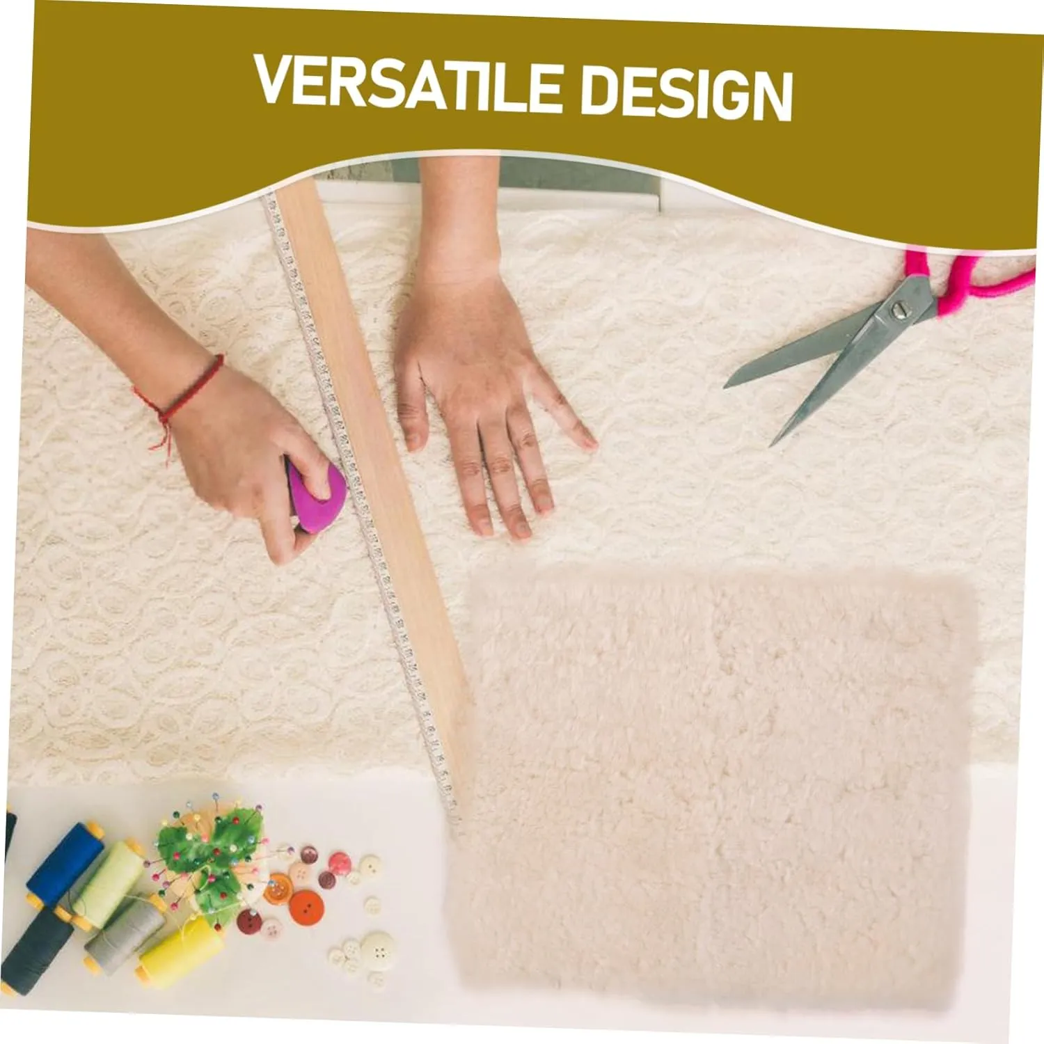 DIYEAH Versatile Warmth: Artificial Wool Padding Quilted Fabric Faux Wool Insole Kneepad Fabric Patchwork