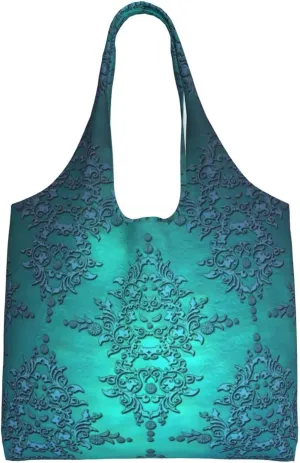DKJlitter Fashion Canvas Tote Bag, Reusable Grocery Shopping Bag, Large capacity shopping bag Daily Utility Bag