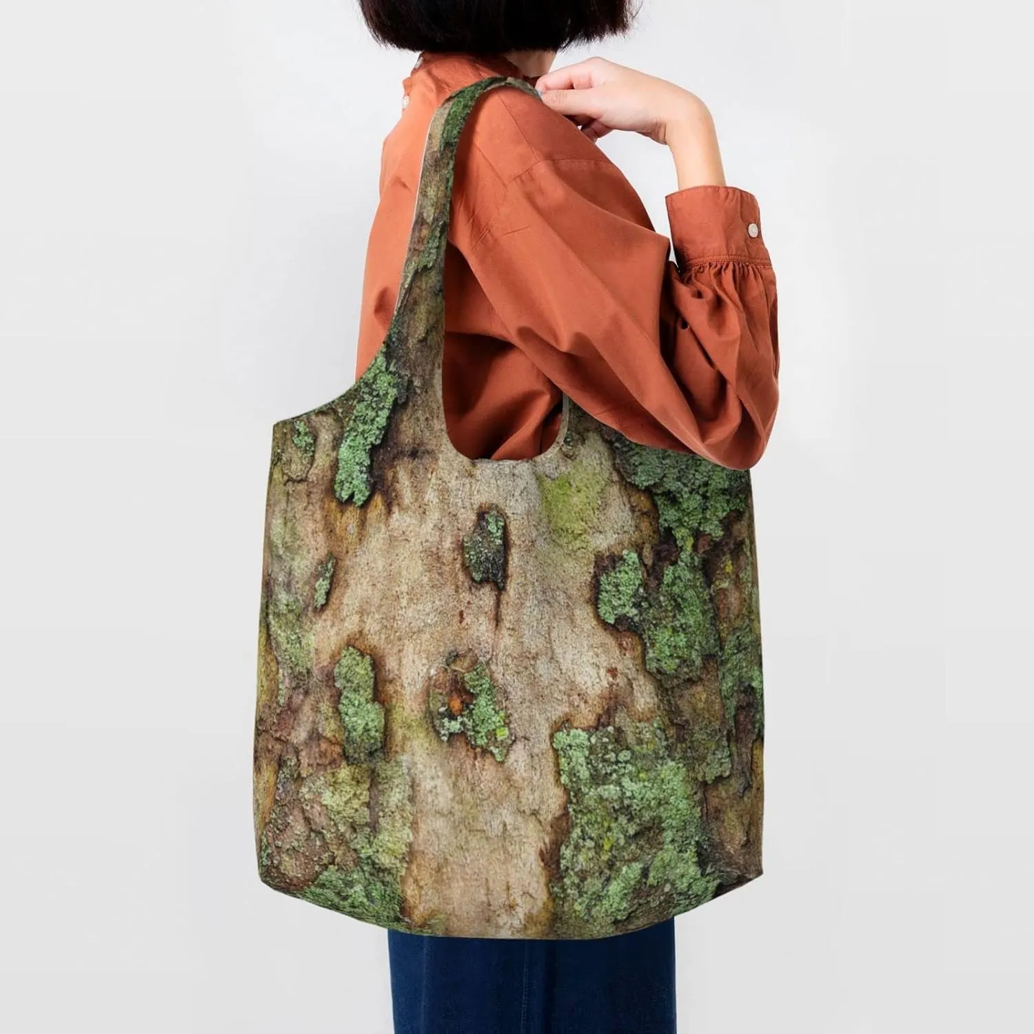 DKJlitter Fashion Canvas Tote Bag, Reusable Grocery Shopping Bag, Large capacity shopping bag Daily Utility Bag