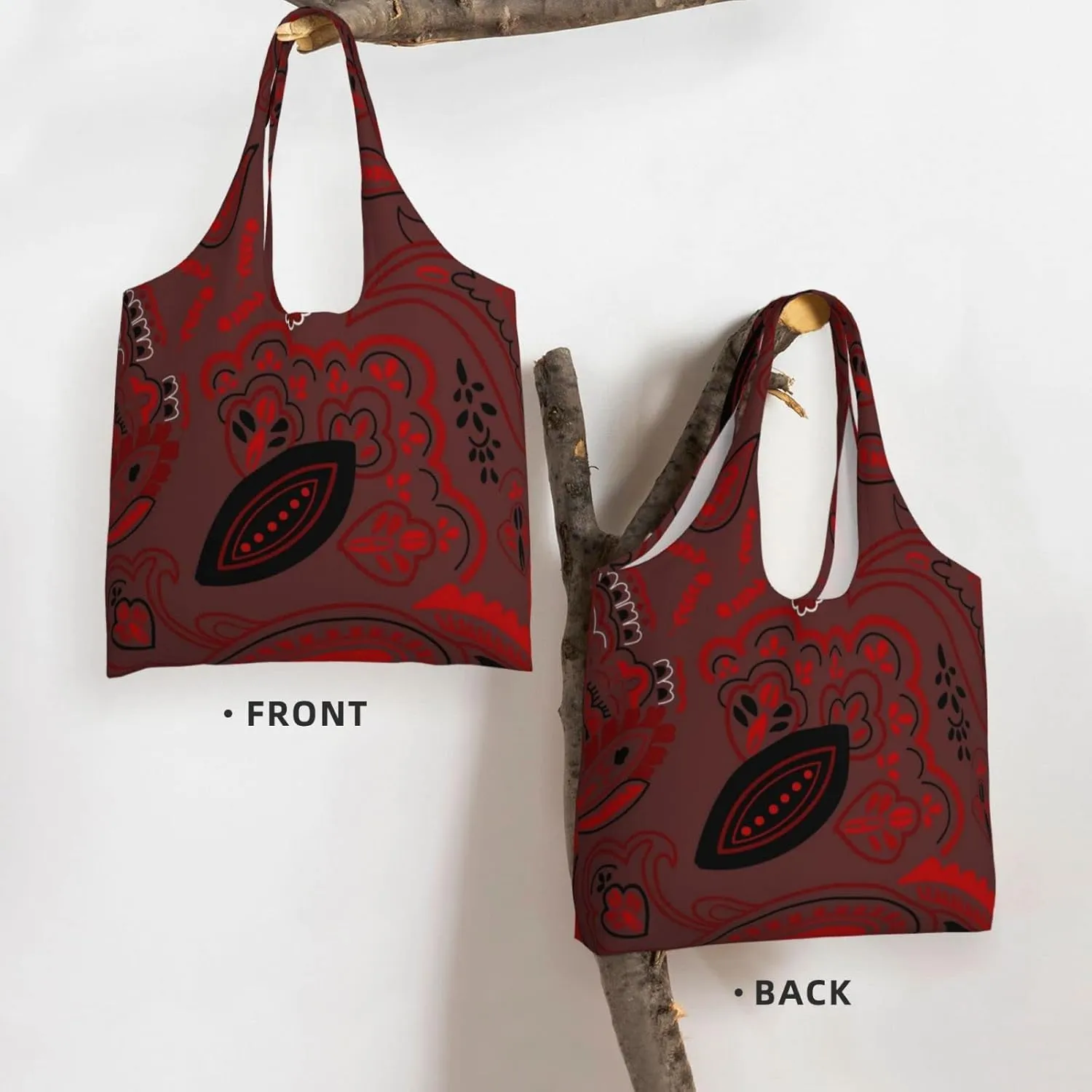 DKJlitter Fashion Canvas Tote Bag, Reusable Grocery Shopping Bag, Large capacity shopping bag Daily Utility Bag