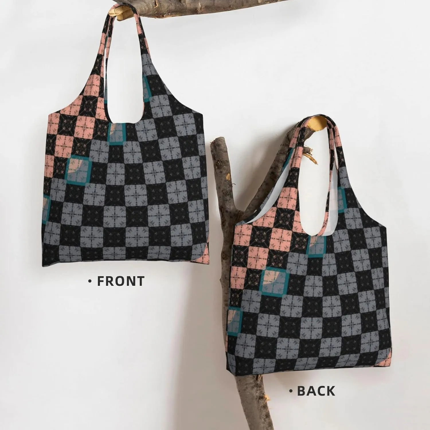 DKJlitter Fashion Canvas Tote Bag, Reusable Grocery Shopping Bag, Large capacity shopping bag Daily Utility Bag