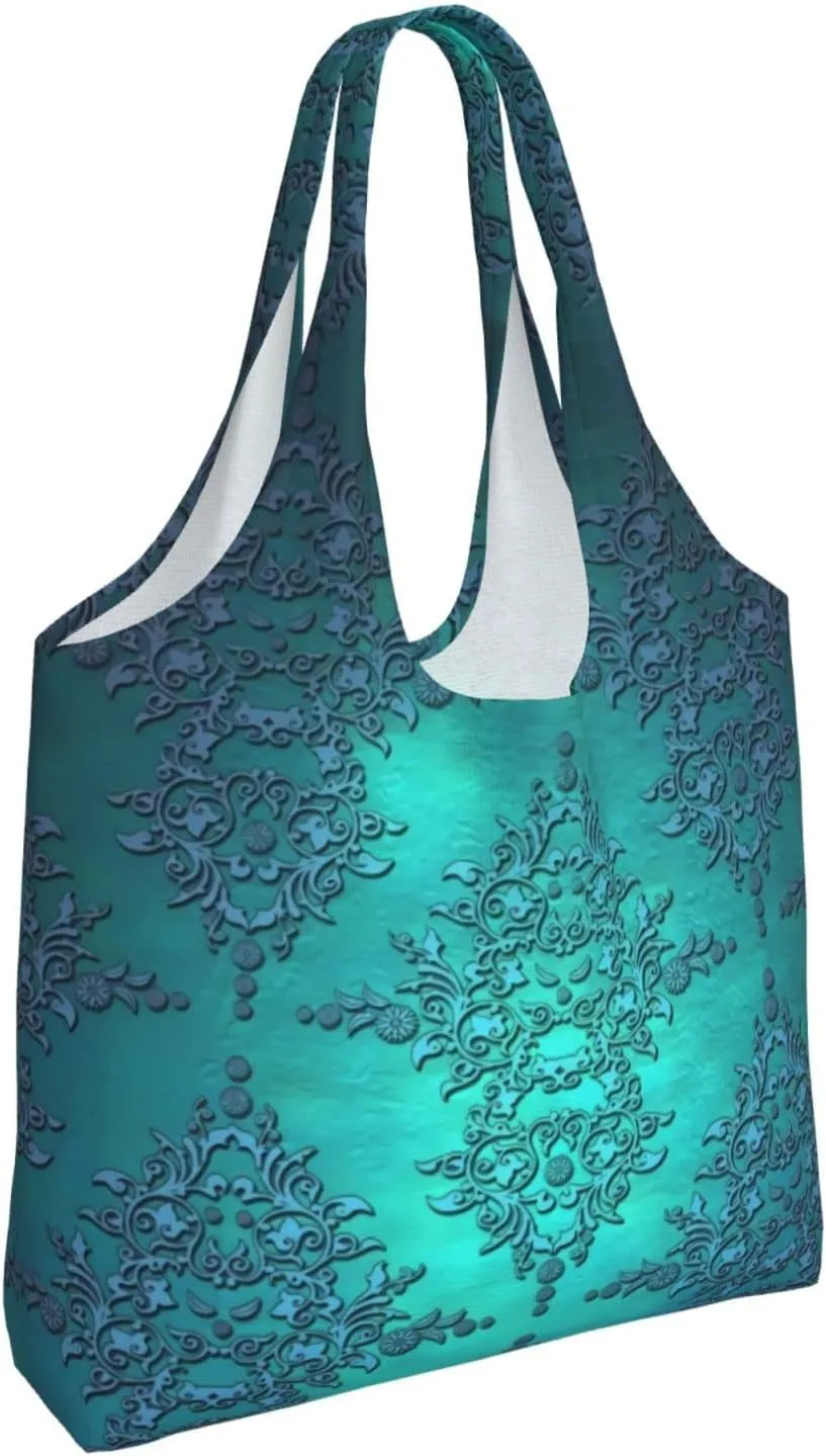 DKJlitter Fashion Canvas Tote Bag, Reusable Grocery Shopping Bag, Large capacity shopping bag Daily Utility Bag