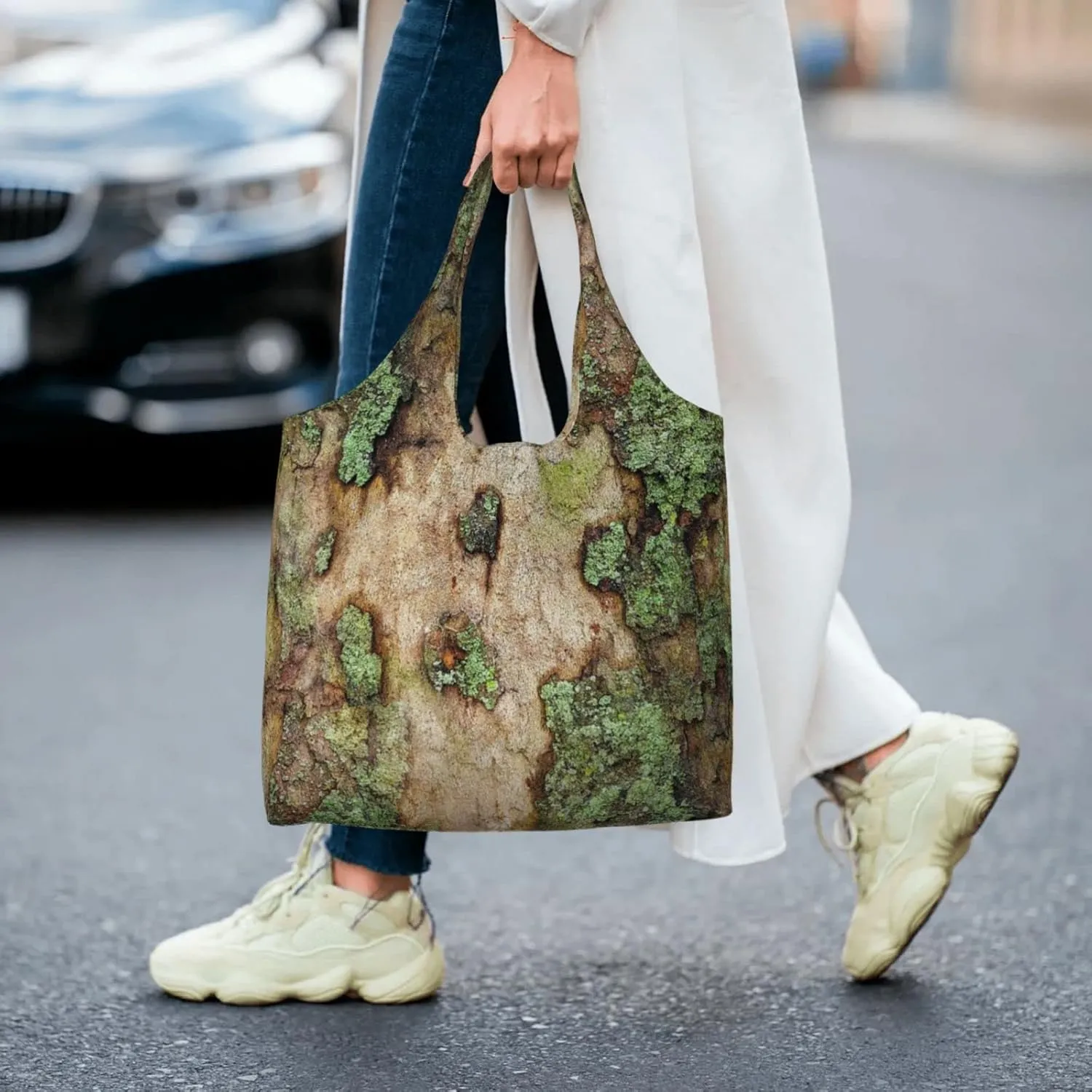 DKJlitter Fashion Canvas Tote Bag, Reusable Grocery Shopping Bag, Large capacity shopping bag Daily Utility Bag