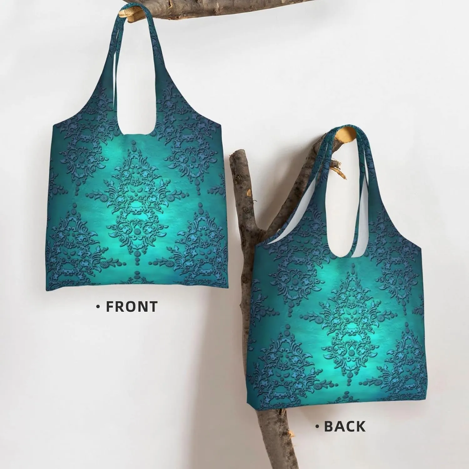 DKJlitter Fashion Canvas Tote Bag, Reusable Grocery Shopping Bag, Large capacity shopping bag Daily Utility Bag