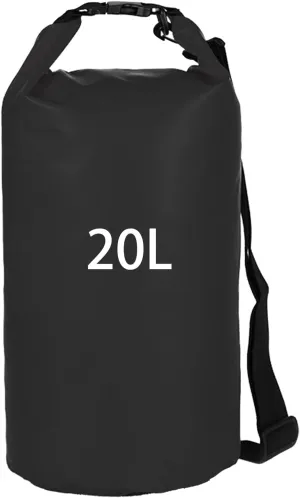 Dog Food Travel Bag, 20L Large Pet Food Travel Storage Bag with Shoulder Strap Waterproof Portable Puppy Feeder Container Food System to Keep Food Fresh for Camping Hiking-Black