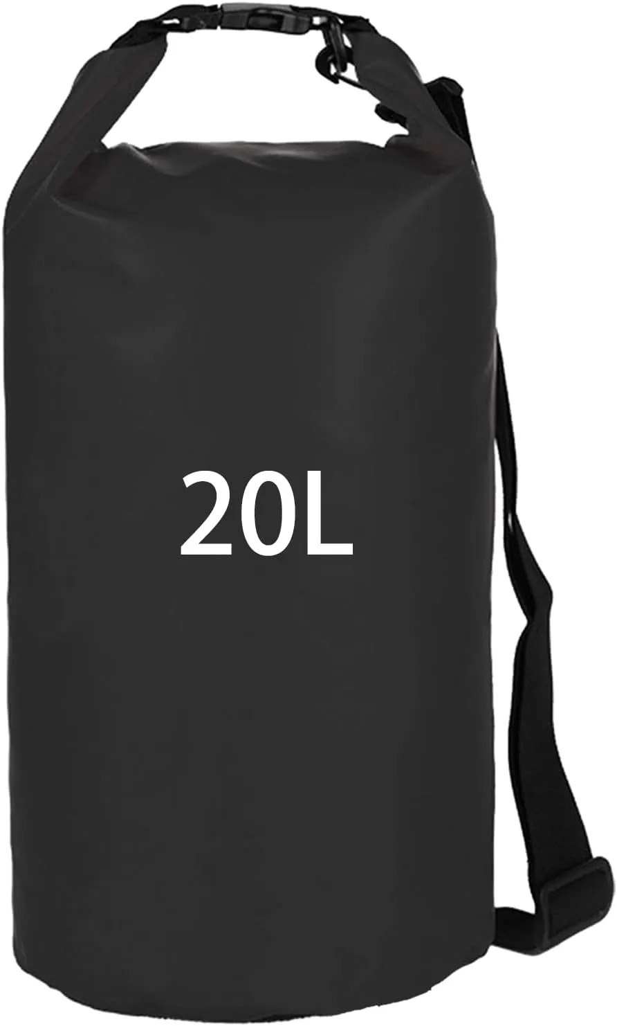 Dog Food Travel Bag, 20L Large Pet Food Travel Storage Bag with Shoulder Strap Waterproof Portable Puppy Feeder Container Food System to Keep Food Fresh for Camping Hiking-Black