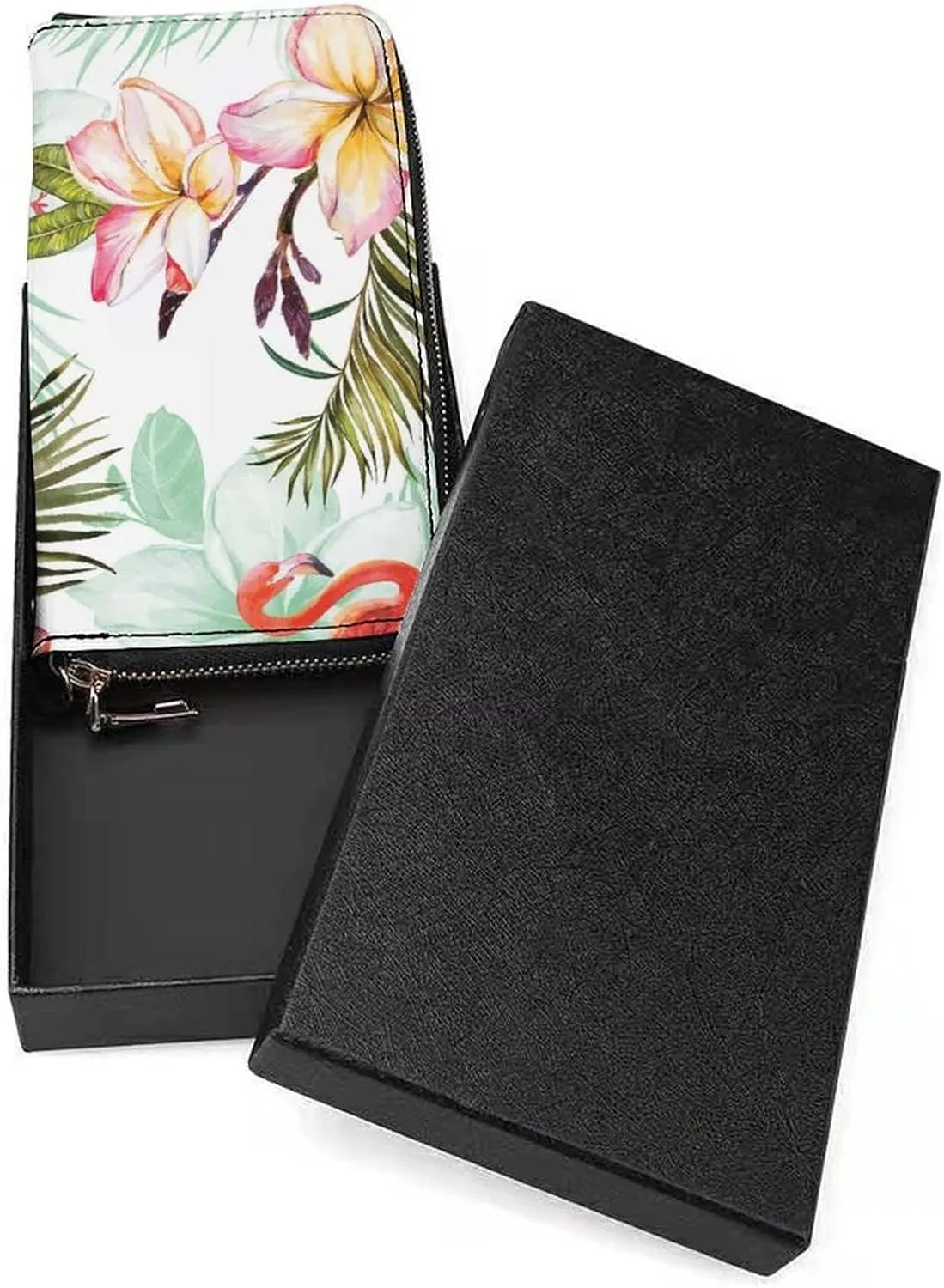 Donnapink Long Clutch Wallet, Long Handbag with Wristlet Strap, PU Leather Zip Purse