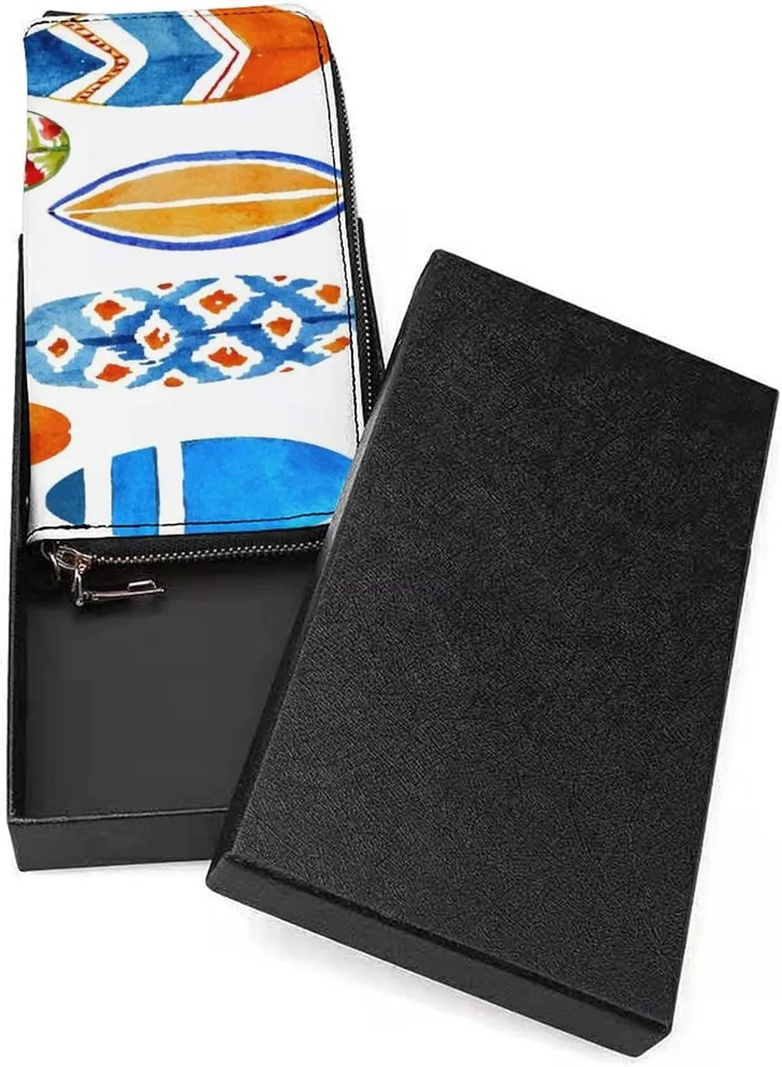 Donnapink Long Clutch Wallet, Long Handbag with Wristlet Strap, PU Leather Zip Purse