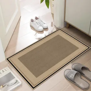 Door Mat Indoor, Ultra Thin Doormat, 1/10 in Thin Door Mats for Inside Entry, Non-Slip, Absorbent, Quick-Dry Bath Mat, Washable, Fit Under Door Entryway Rug for Entrance, 35''X24'', Mix Color