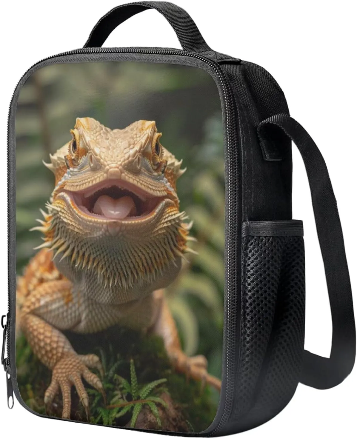 Dragon Lizard Backpack for Boys Kids Backpack with Lunch Box and Big Pencil Case 3PC Set Large Capacity Bookbag for Middle School Boys Casual Daypack Backpacks Sturdy 17 inch Sturdy School Bag