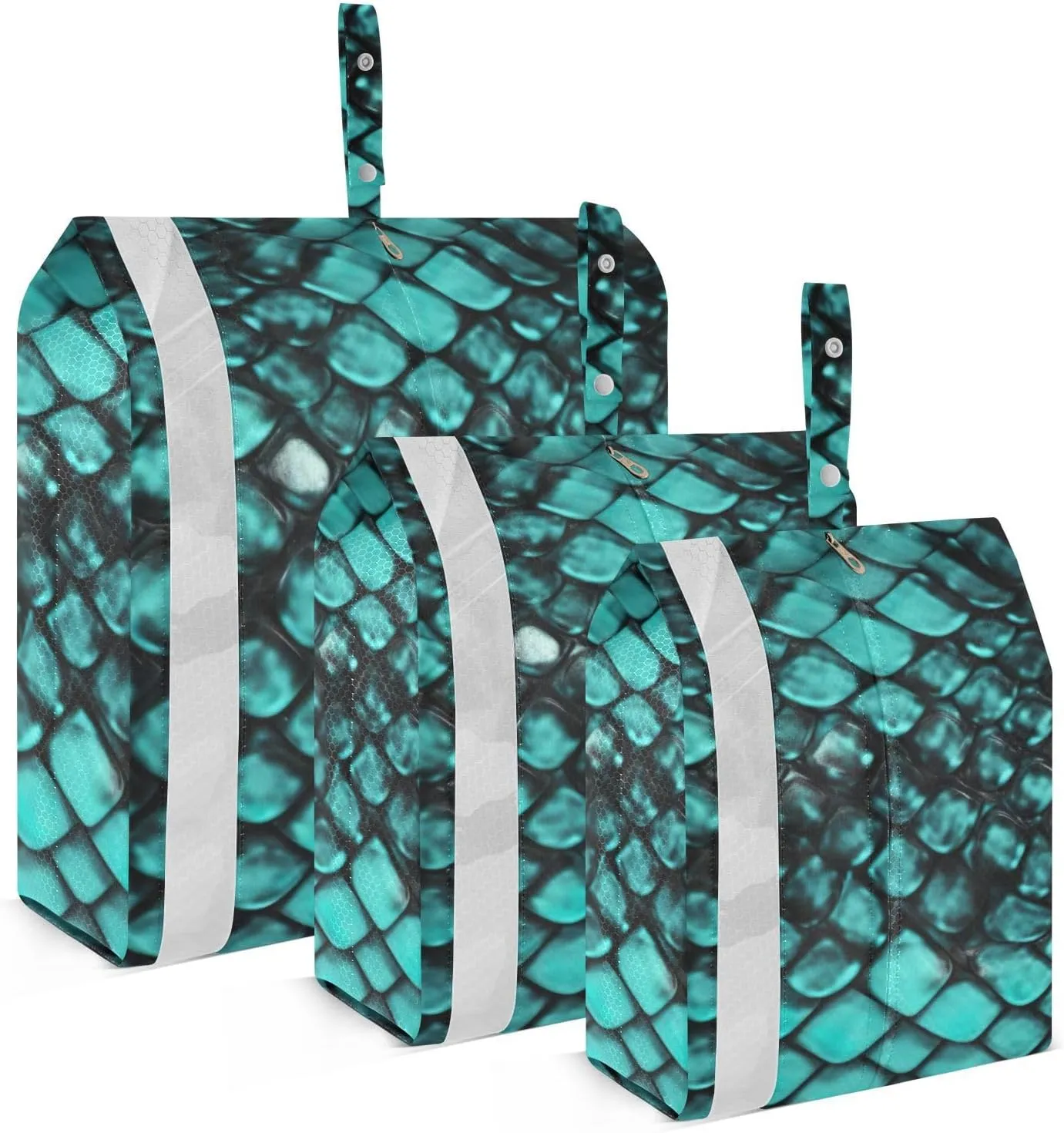 Dragon Travel Storage Bag with Lanyard - Portable Lightweight Classified Storage Bag with Zipper, Dust and Waterproof Travel Packing Cube for Suitcase,3 Pieces