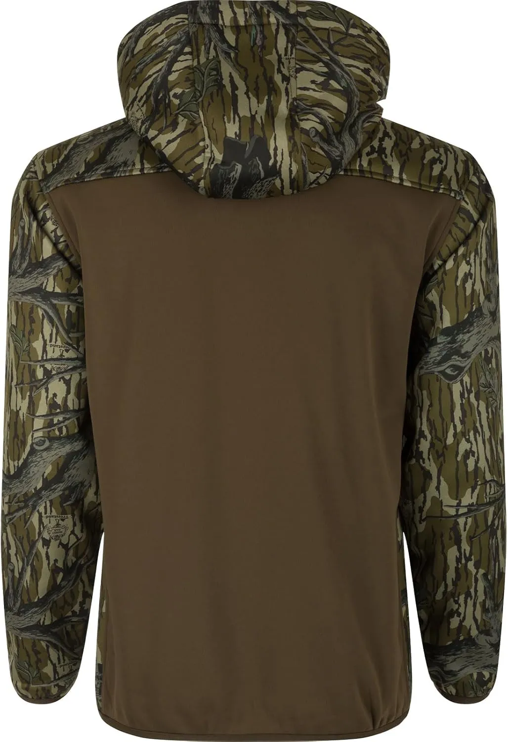 Drake Waterfowl Men's MST Endurance Soft Shell Camo Hunting Warm Quarter-Zip Hoodie with Chest Pocket & 2 Hip Zipper Pockets