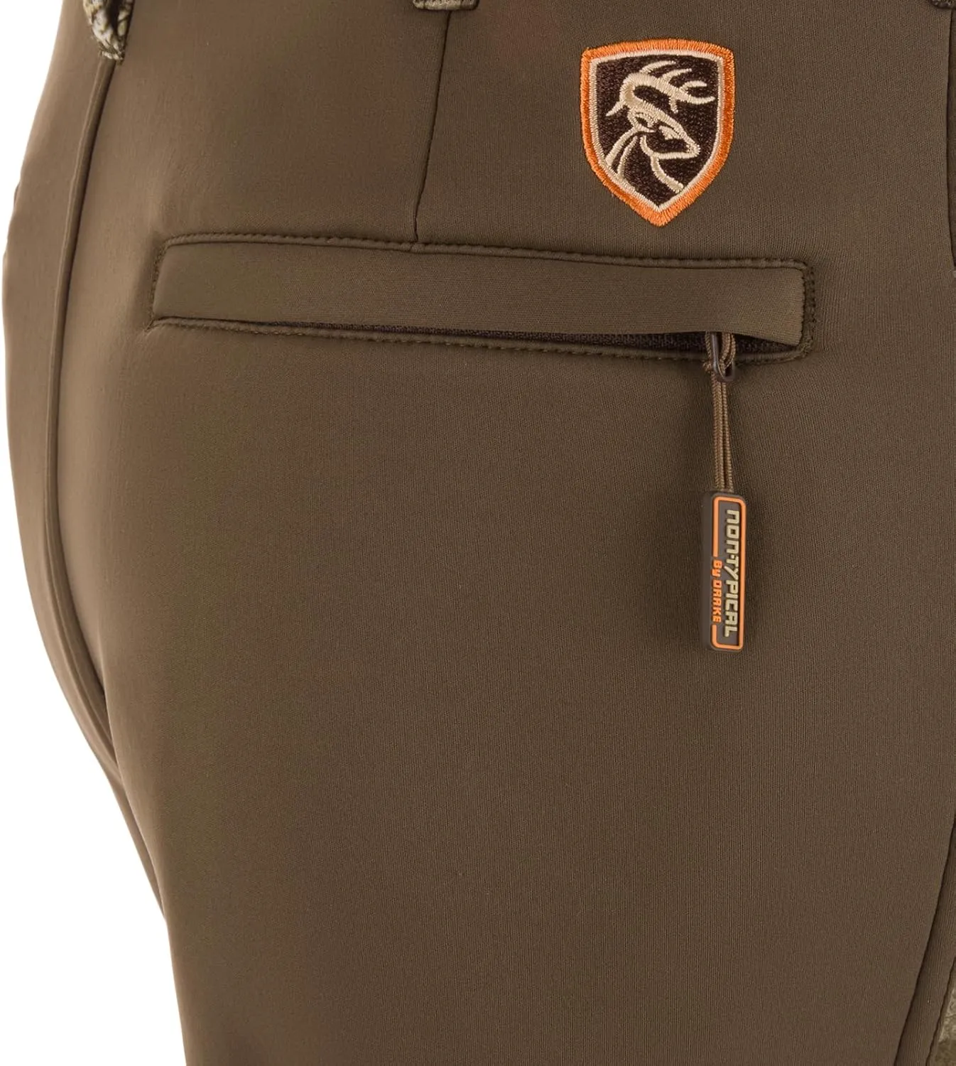 Drake Waterfowl Men's Non-Typical Endurance Soft Shell Durable Fleece Lined Camo Mid Season Hunting Pants with Scent Control