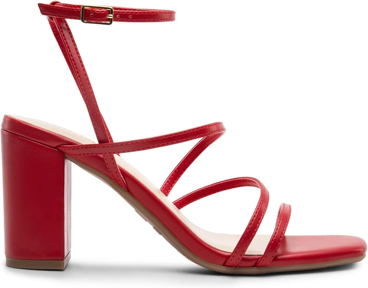 DREAM PAIRS Women's Heels Chunky Block Strappy Square Open Toe Ankle Buckle Heeled Sandals Wedding Party Dress Shoes Indie