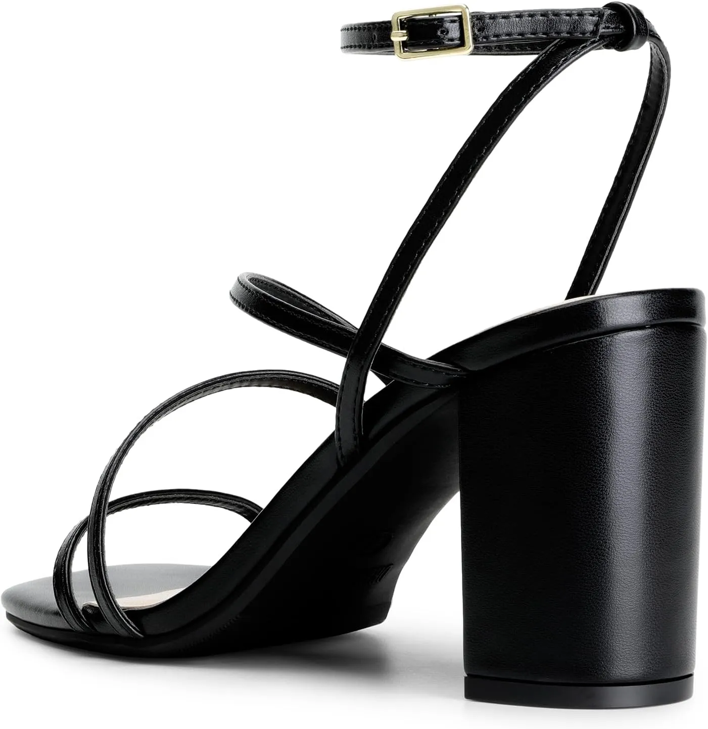DREAM PAIRS Women's Heels Chunky Block Strappy Square Open Toe Ankle Buckle Heeled Sandals Wedding Party Dress Shoes Indie