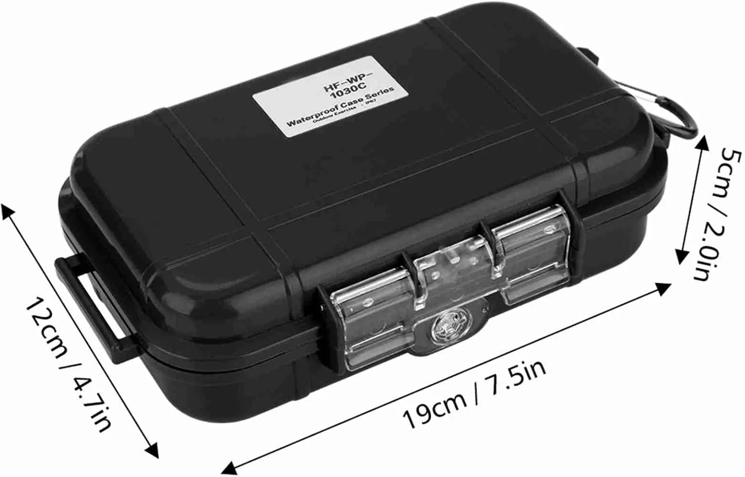 Dry Box Waterproof, 1PCS Dry Storage Box, ABS Dry Box for Boat Inner Rubber, Waterproof Small Dry Box with Stainless Steel Fitting for Outdoors Camping Fishing
