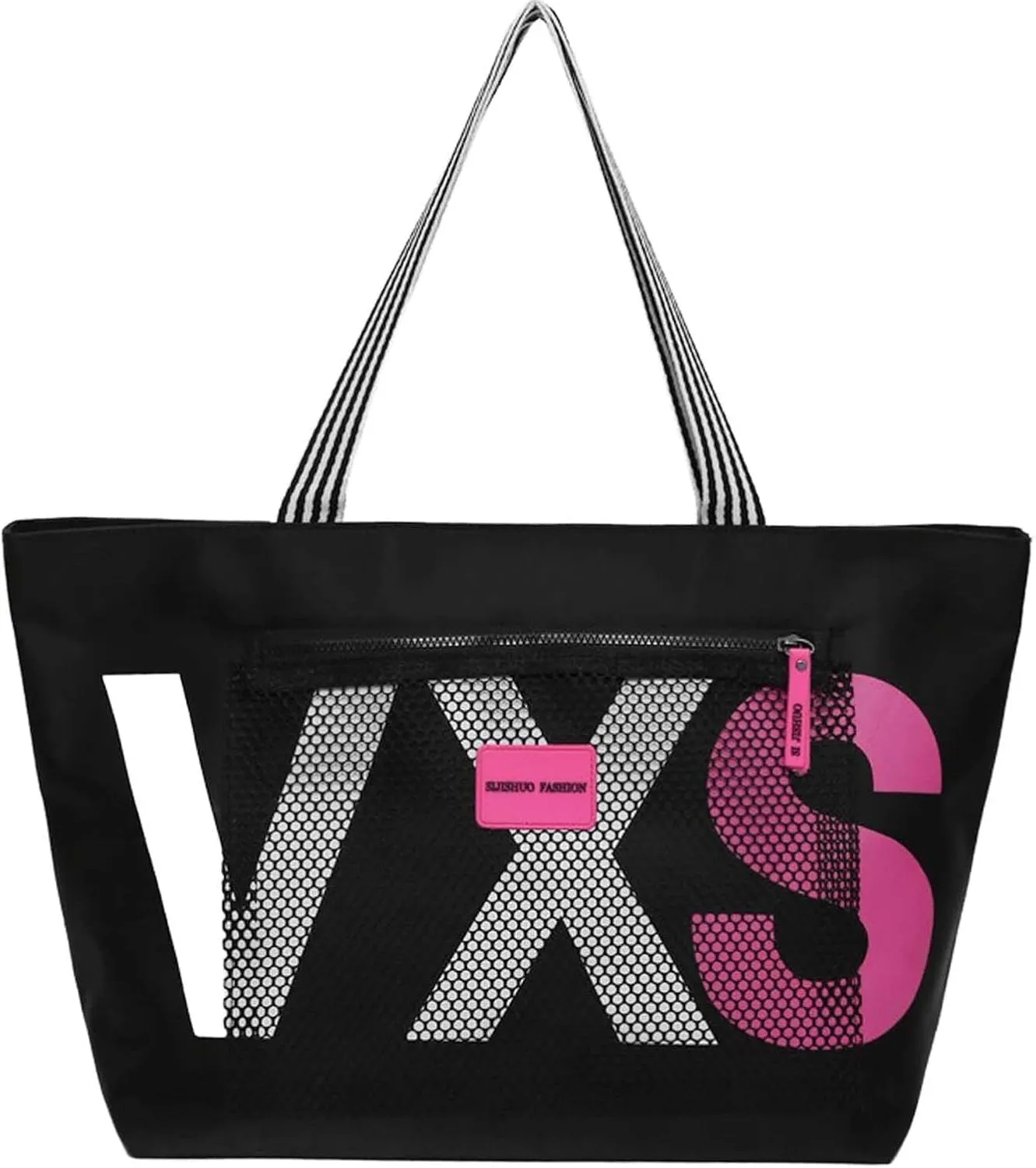 Dry wet separation Korean style super large capacity beach travel shopping bag letter women's tote bag