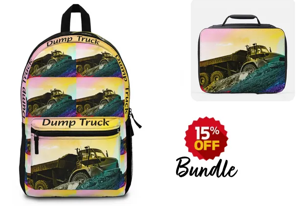 Dump Truck Backpack Bundle
