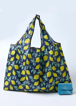 Durable foldable shopping bag, lemons