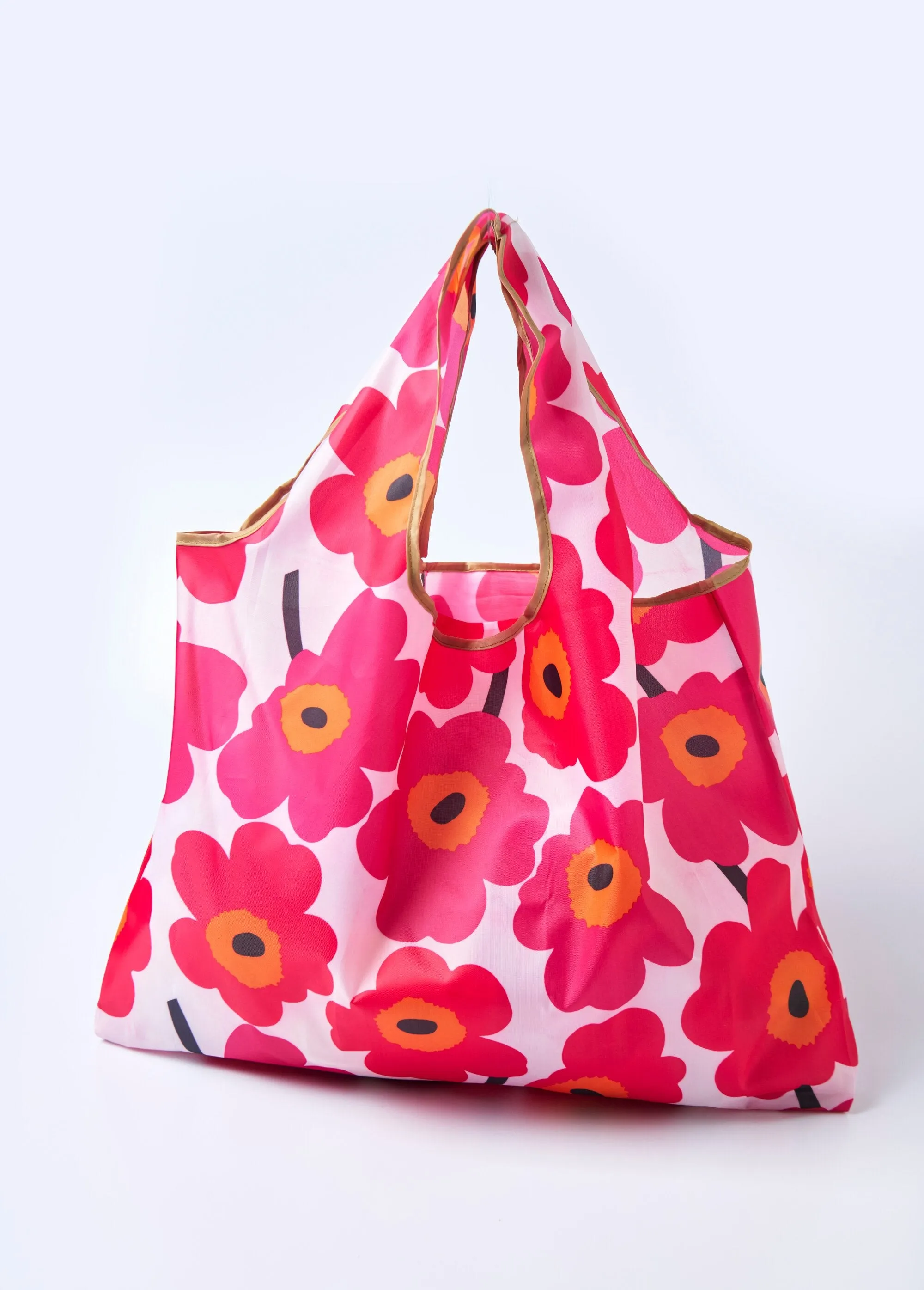 Durable foldable shopping bag, pop flowers
