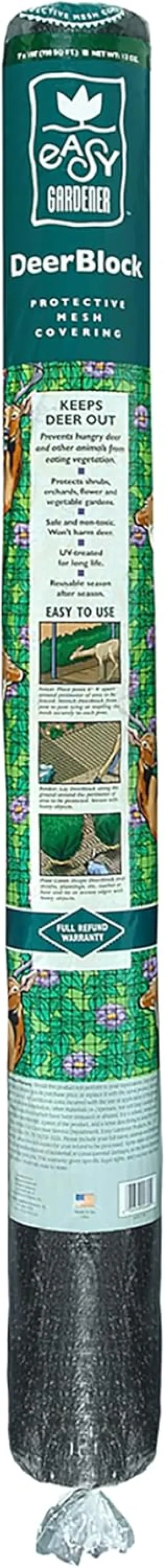 Easy Gardener, 6050AZ, Deer Block, Protective Mesh Covering, 7' X 100', Black