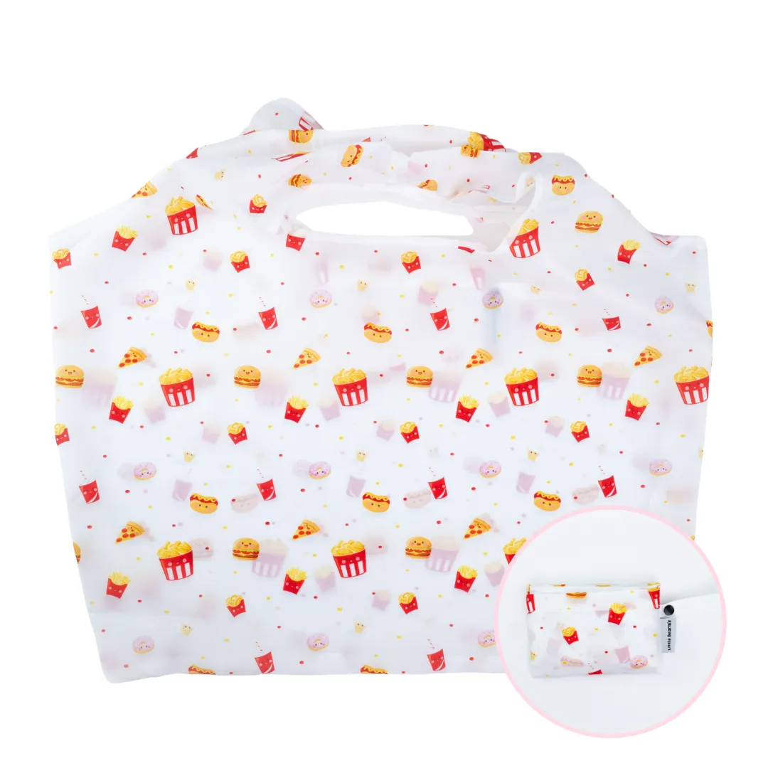 Eco Foldable XL Grocery Shopping Bag - Fast Food