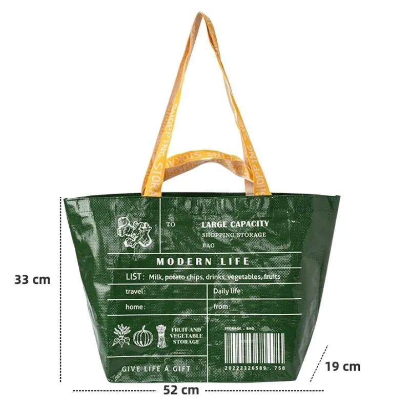 Eco Friendly Large Capacity Folding Shopping Bag Beige