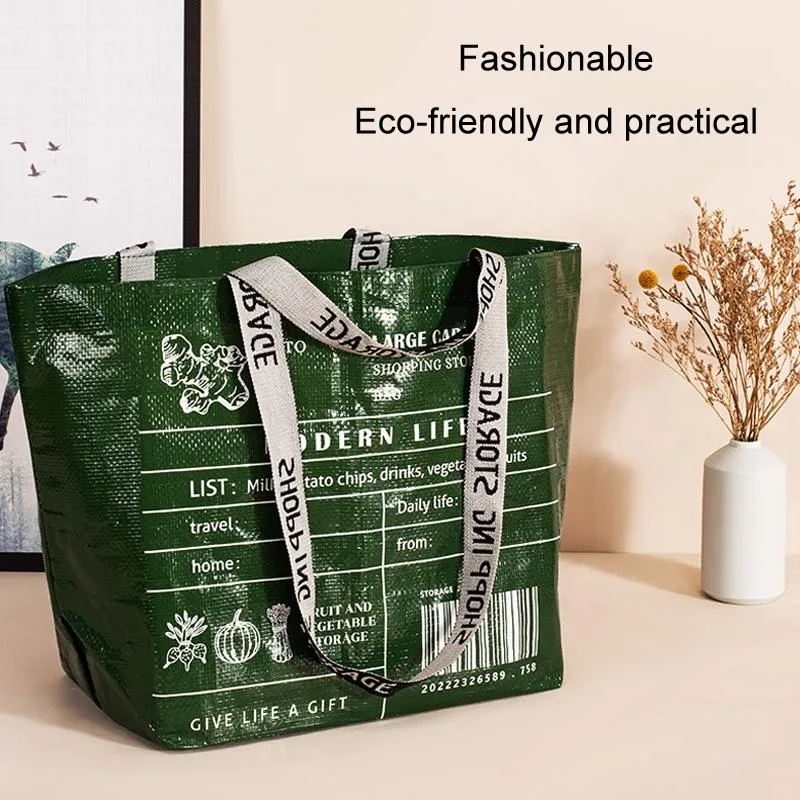 Eco Friendly Large Capacity Folding Shopping Bag Beige