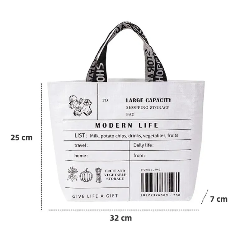 Eco Friendly Large Capacity Folding Shopping Bag Beige