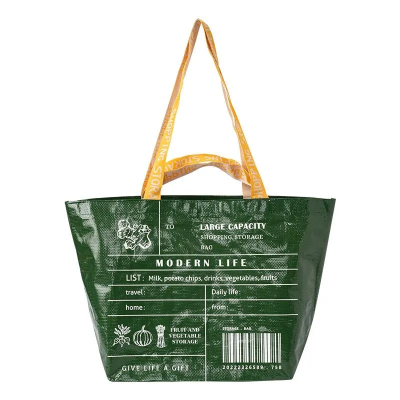 Eco Friendly Large Capacity Folding Shopping Bag Beige