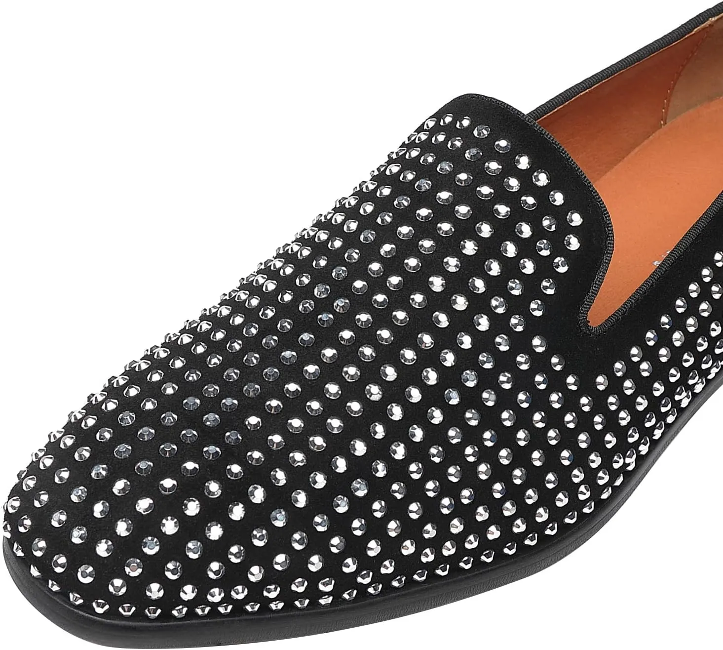 ELANROMAN Men's Patent Leather Loafers Wedding Party Prom Shoes