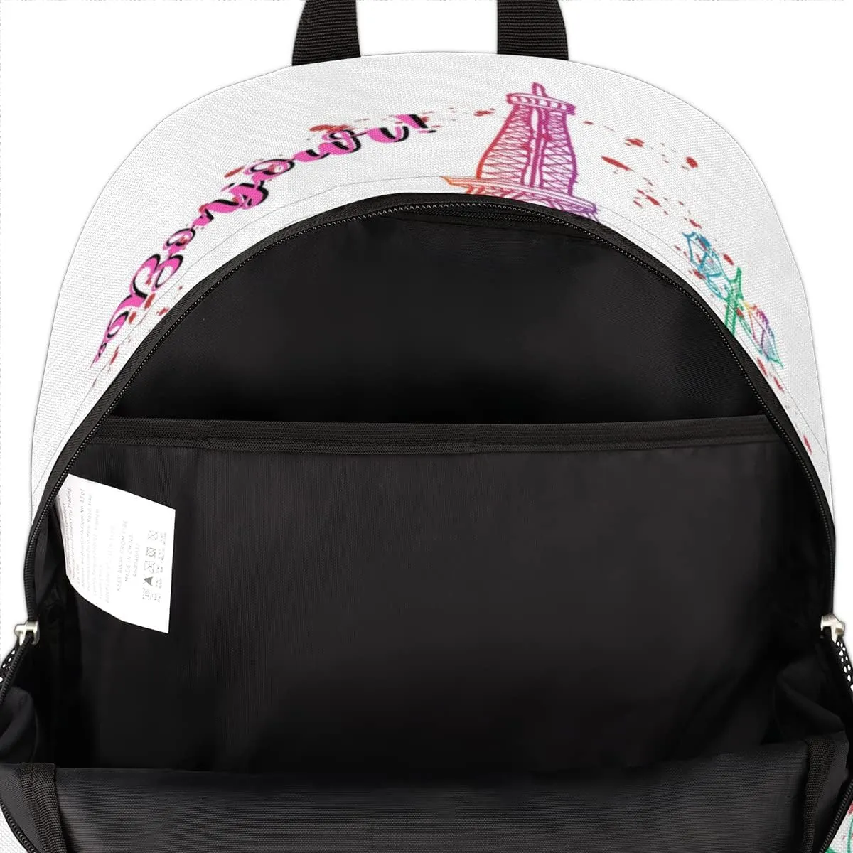 Elementary School Bags for Teens, Bonjour Paris Eiffel Tower Kids Backpacks Colorful Eiffel Tower Lightweight Bookbags Waterproof Sturdy Schoolbag Daypack for Girls Boys