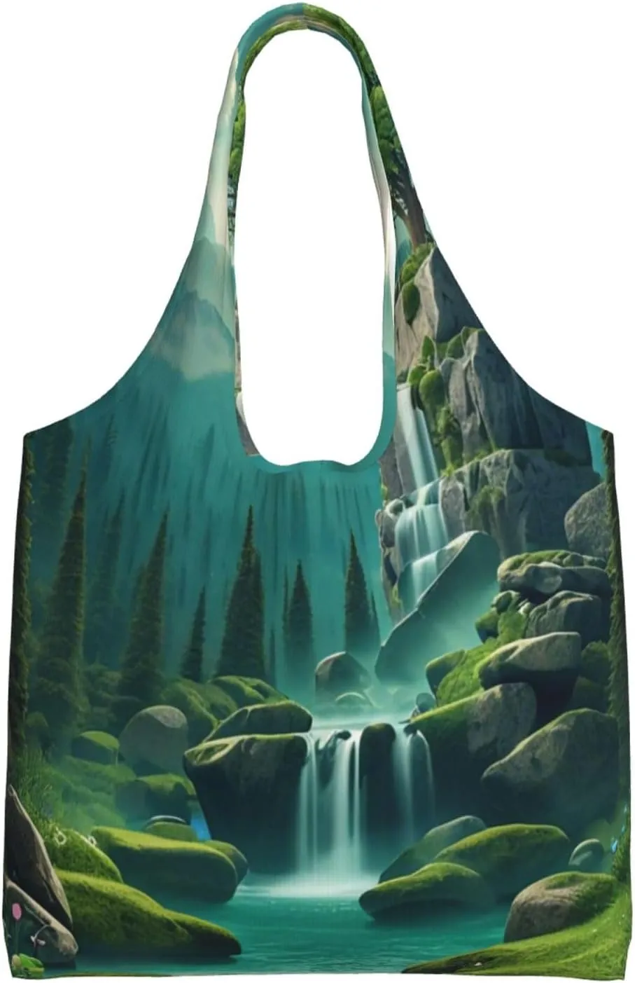 Enigmatic Dreams Print Canvas Tote Bag for Women, Large Capacity Casual Shoulder Handbags for Work Travel Shopping