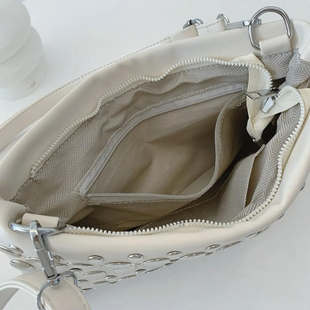 Epsion 2025 Crossbody Bag for Women PU Shoulder Bag Y2K Studded Purse Vegan Leather Clutch Handbags