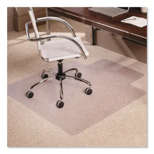 ES Robbins® EverLife Moderate Use Chair Mat for Low Pile Carpet, Rectangular with Lip, 36 x 48, Clear