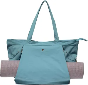 ESVAN Yoga Tote Bag for Women Shoulder Bags Drawstring for Office Workout Travel Carryall Pilates Gym and Beach