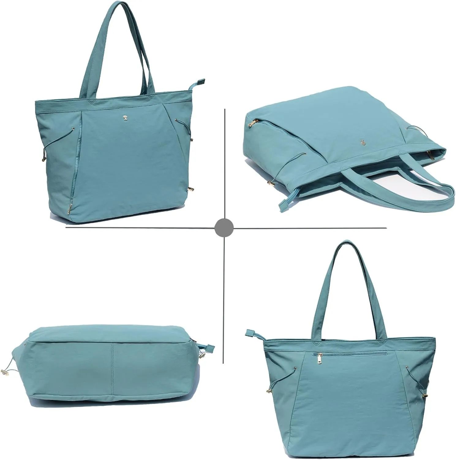 ESVAN Yoga Tote Bag for Women Shoulder Bags Drawstring for Office Workout Travel Carryall Pilates Gym and Beach
