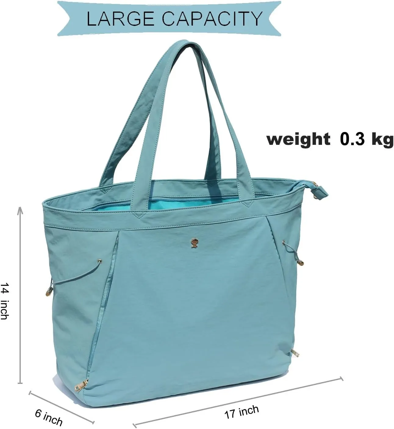 ESVAN Yoga Tote Bag for Women Shoulder Bags Drawstring for Office Workout Travel Carryall Pilates Gym and Beach