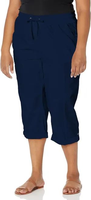 EVANS Women's Plus Size Capri Ctn Roll Up