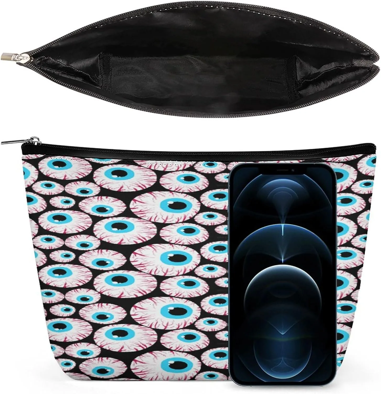 Eyeballs Pattern Travel Cosmetic Bag, Versatile Travel toiletry Bag, Valentines Day Gifts
