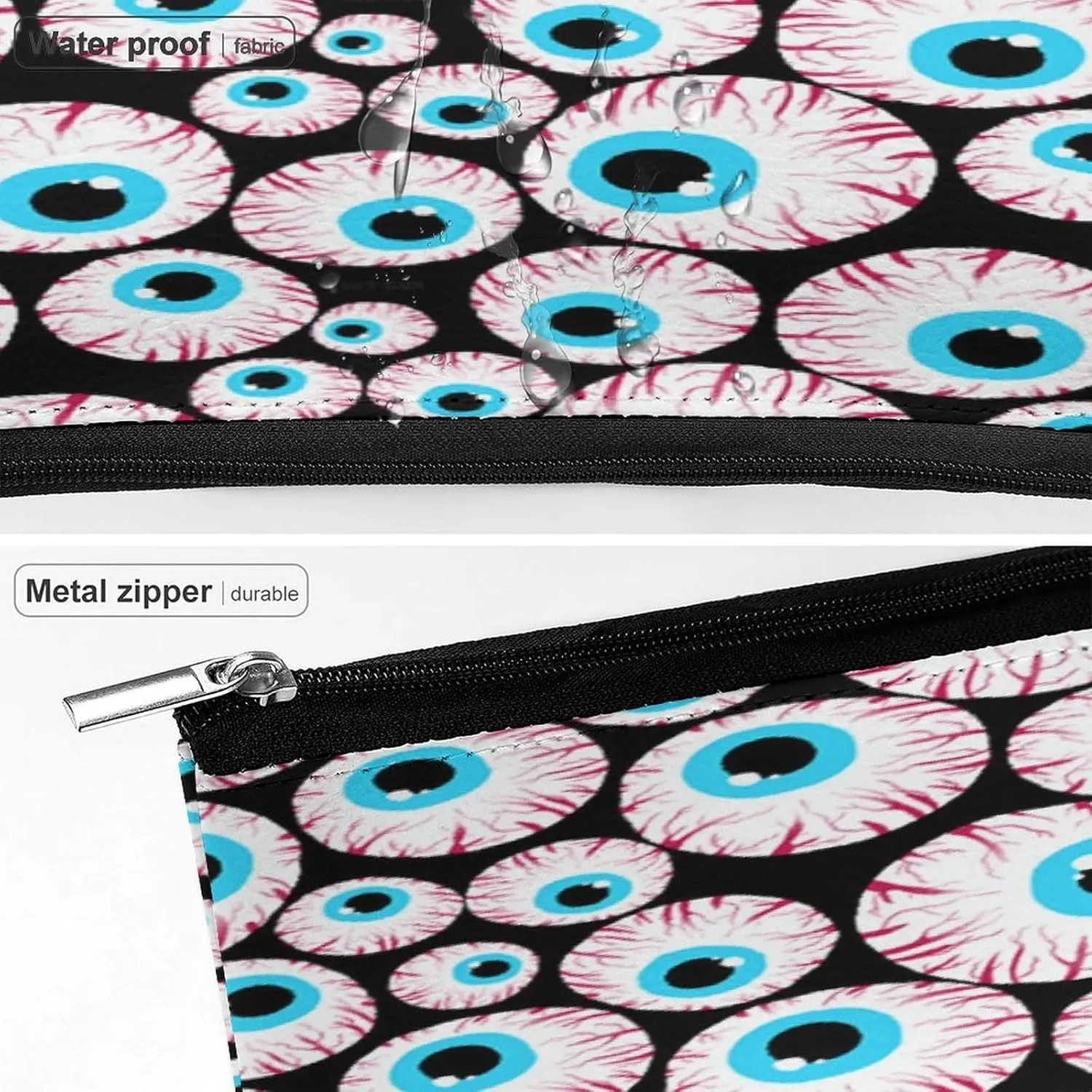Eyeballs Pattern Travel Cosmetic Bag, Versatile Travel toiletry Bag, Valentines Day Gifts