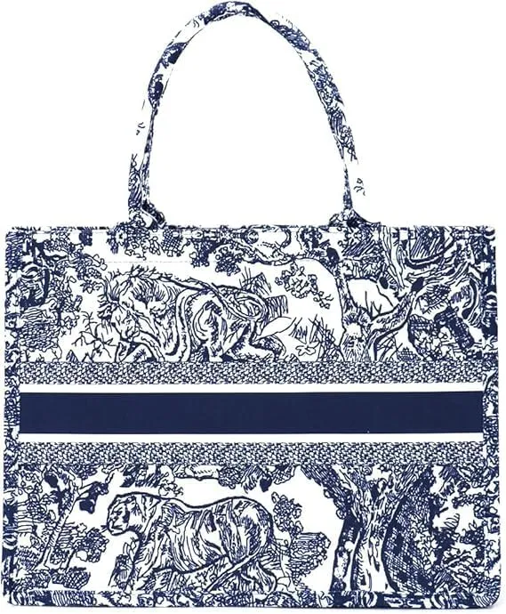 Fashion Luxury Women Tote Bag Cotton Linen Handbag Large Capacity Jacquard Retro Exquisite