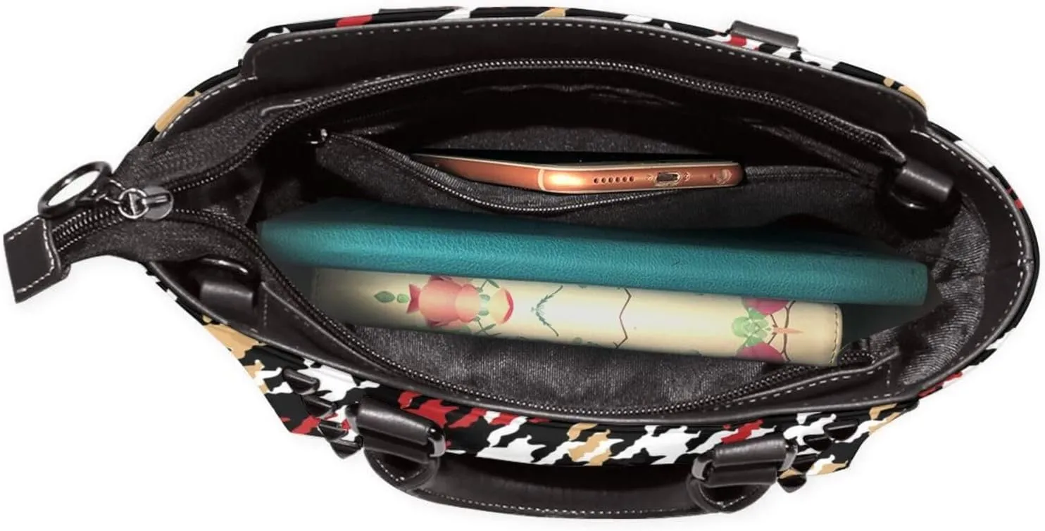 Fashion Rivet Handbag for Women Crossbody Purse Studded PU Leather Handle Bag